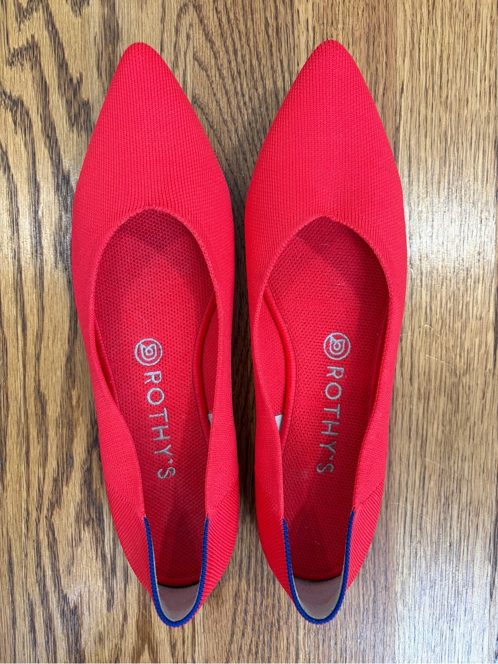 Rothy's The Point Lollipop Red Pointed Knit Flats (10)